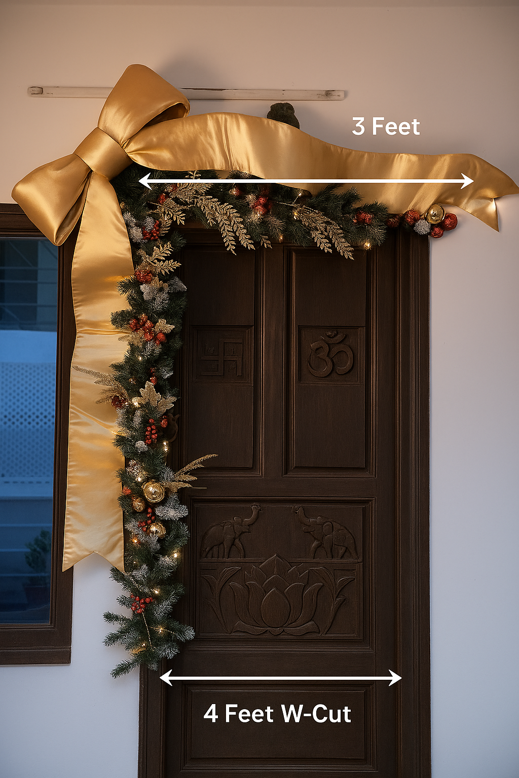 DIO Luxe Satin Gold W-Cut Bow