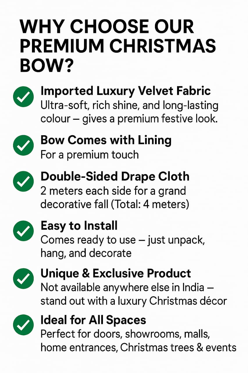 Premium Maroon Velvet Bow | Large Decorative Single Bow for Gifts, Hampers, Parties & Home Décor | Rich Velvet Fabric | Handmade | Perfect for Festivals & Occasions