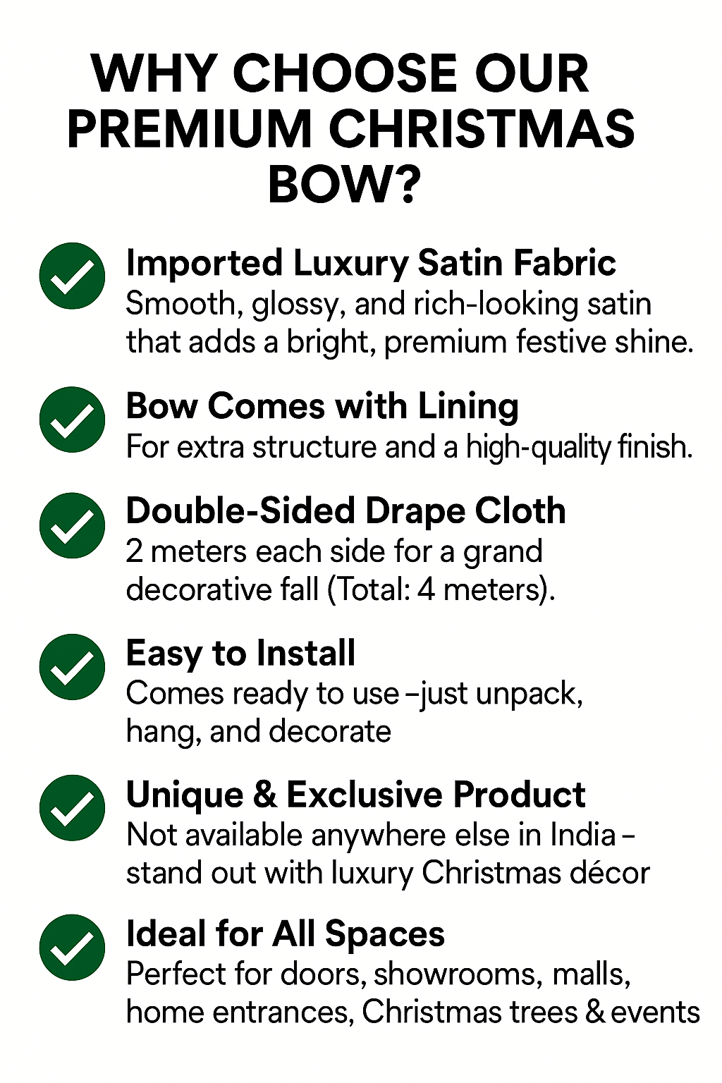 Premium Satin Red Bow with Long Drape Cloth