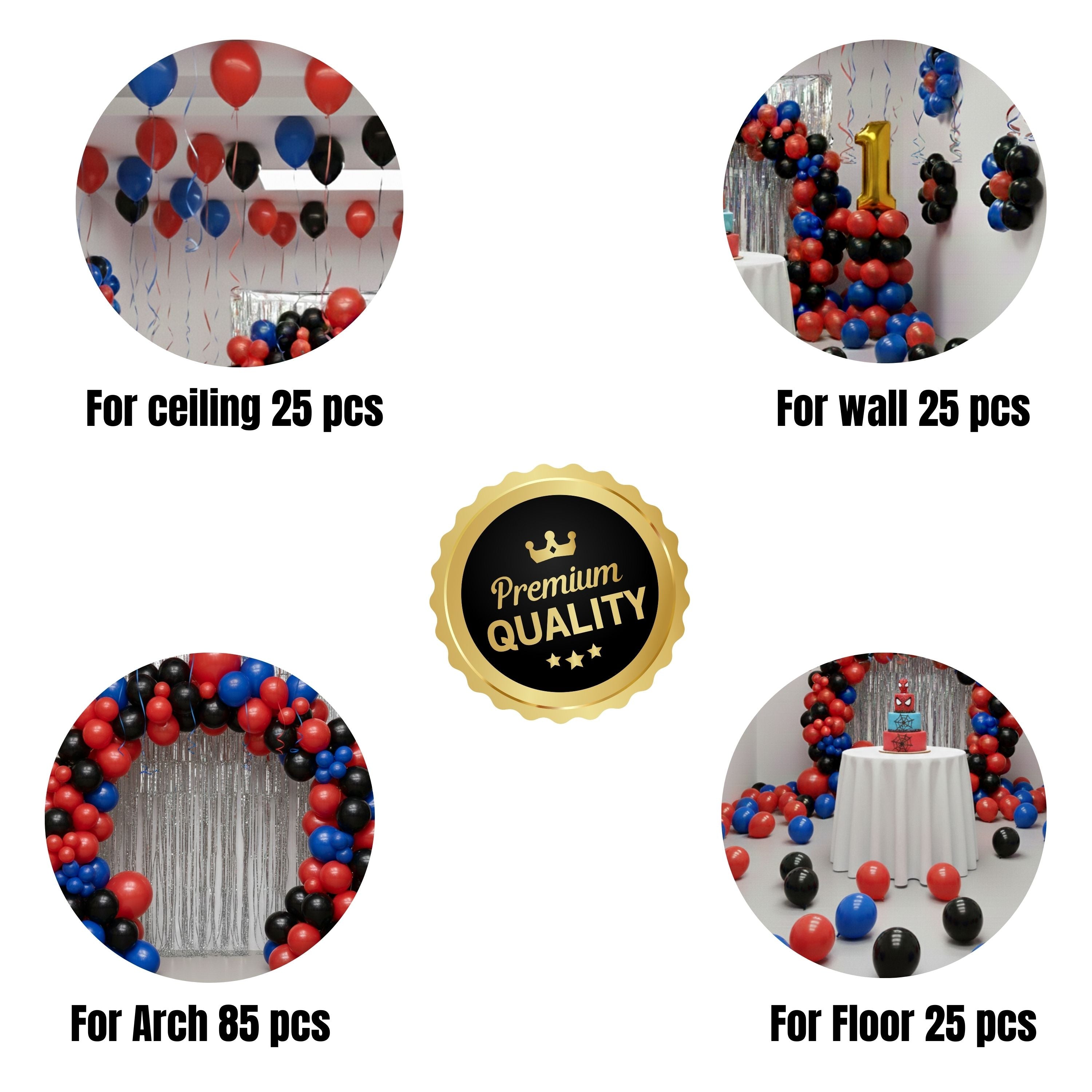 ✨ Spider Hero 1st Birthday Decoration Kit – 175 Pcs | Full Party Combo ✨